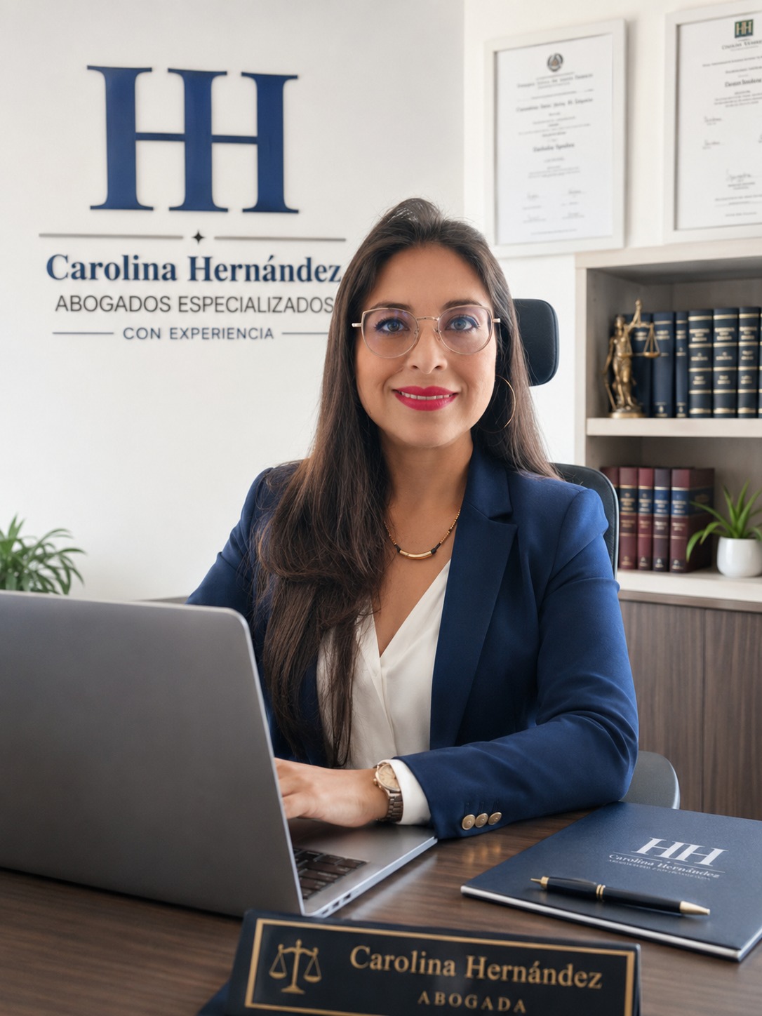 Carolina Hernández, abogada líder de la firma, en su oficina